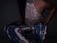 ABOVE ALL RHINESTONE HALTER TOP