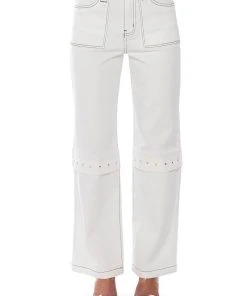 ADDY STUDDED HARDWARE RELAXED FIT JEANS 9 ADDY STUDDED HARDWARE RELAXED FIT JEANS -AKIRA pant-shop addy studded hardware relaxed fit jeans light blue denim 3 3