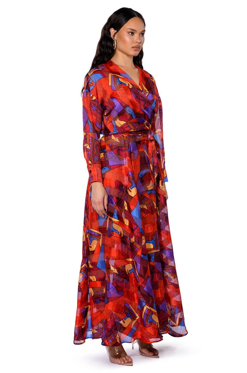 AESTHETIC SCARF PRINT TIE FRONT BLOUSE 7 AESTHETIC SCARF PRINT TIE FRONT BLOUSE - Image 5