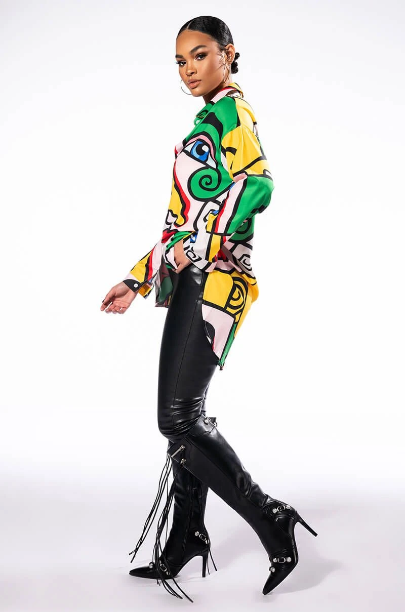 ALL EYES ON YOU BUTTON DOWN BLOUSE - Image 3