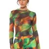 ALL NATURAL MESH LONG SLEEVE -AKIRA pant-shop all natural mesh long sleeve green multi 1 1