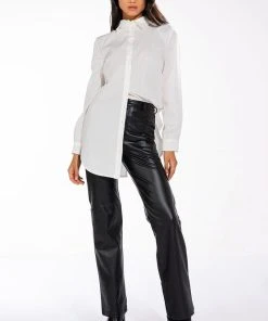 ALLURE OPEN BACK BUTTON DOWN BLOUSE 12 ALLURE OPEN BACK BUTTON DOWN BLOUSE -AKIRA pant-shop allure open back button down blouse white 3 3