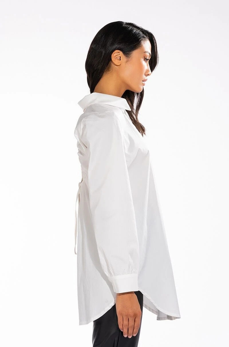 ALLURE OPEN BACK BUTTON DOWN BLOUSE 7 ALLURE OPEN BACK BUTTON DOWN BLOUSE - Image 5
