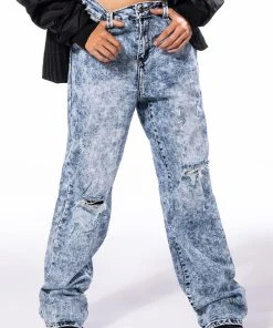 ALWAYS FIRST STRAIGHT FIT ACID WASH JEANS