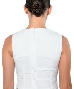 ALWAYS ON FAUX LEATHER CONTRAST TANK TOP 13 ALWAYS ON FAUX LEATHER CONTRAST TANK TOP -AKIRA pant-shop always on faux leather contrast tank top white black 5 5