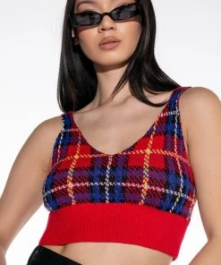 AS IF CROP KNIT BRALETTE