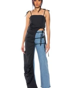 ASH TIE DETAIL SLEEVELESS MAXI TOP