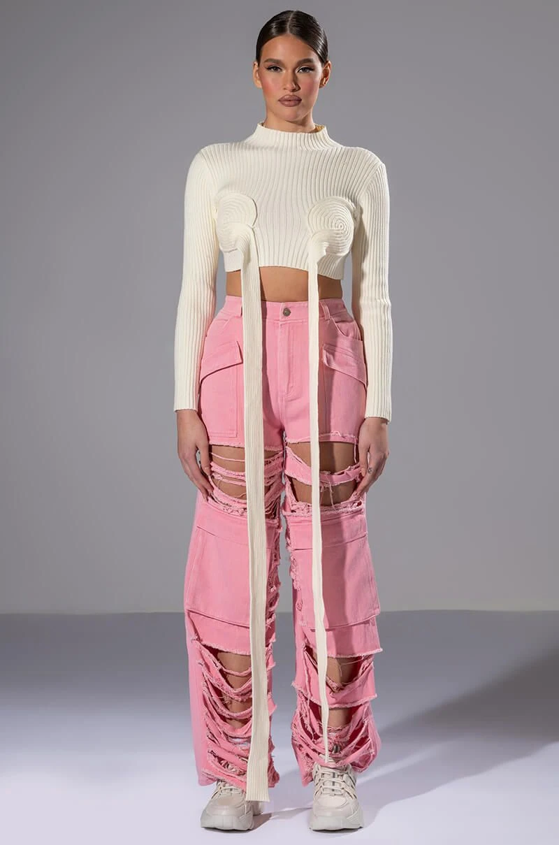 BESTIES FAVORITE DISTRESSED CARGO PANTS - Image 3