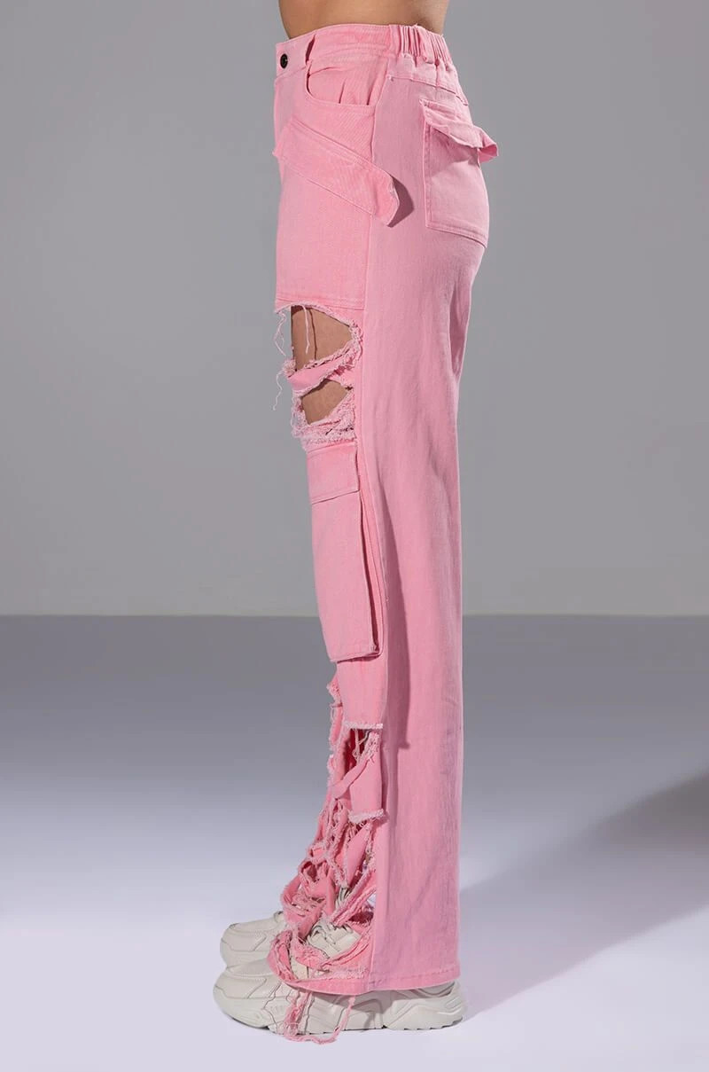 BESTIES FAVORITE DISTRESSED CARGO PANTS - Image 6