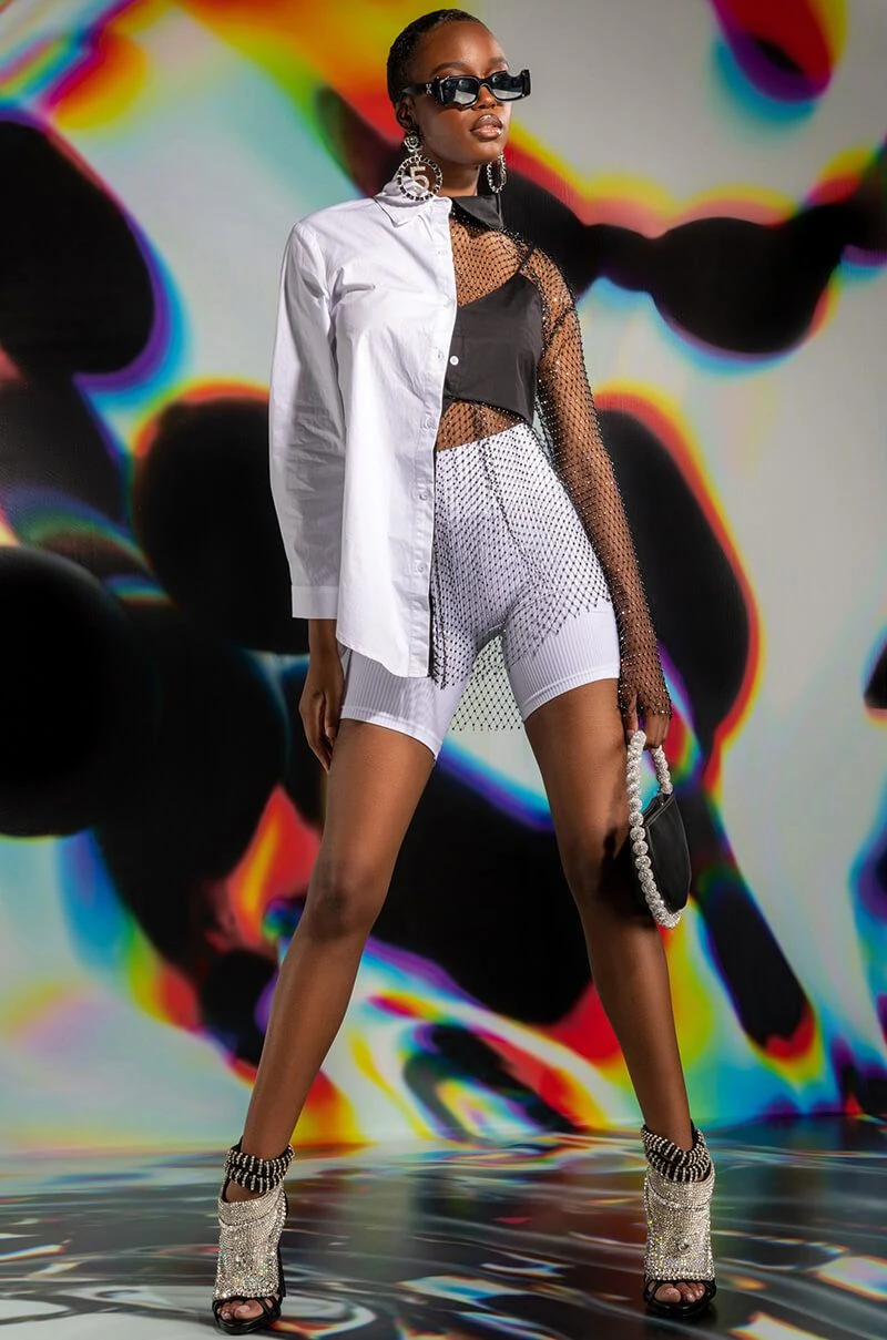 BITE ME HALF RHINESTONE TOP - Image 5