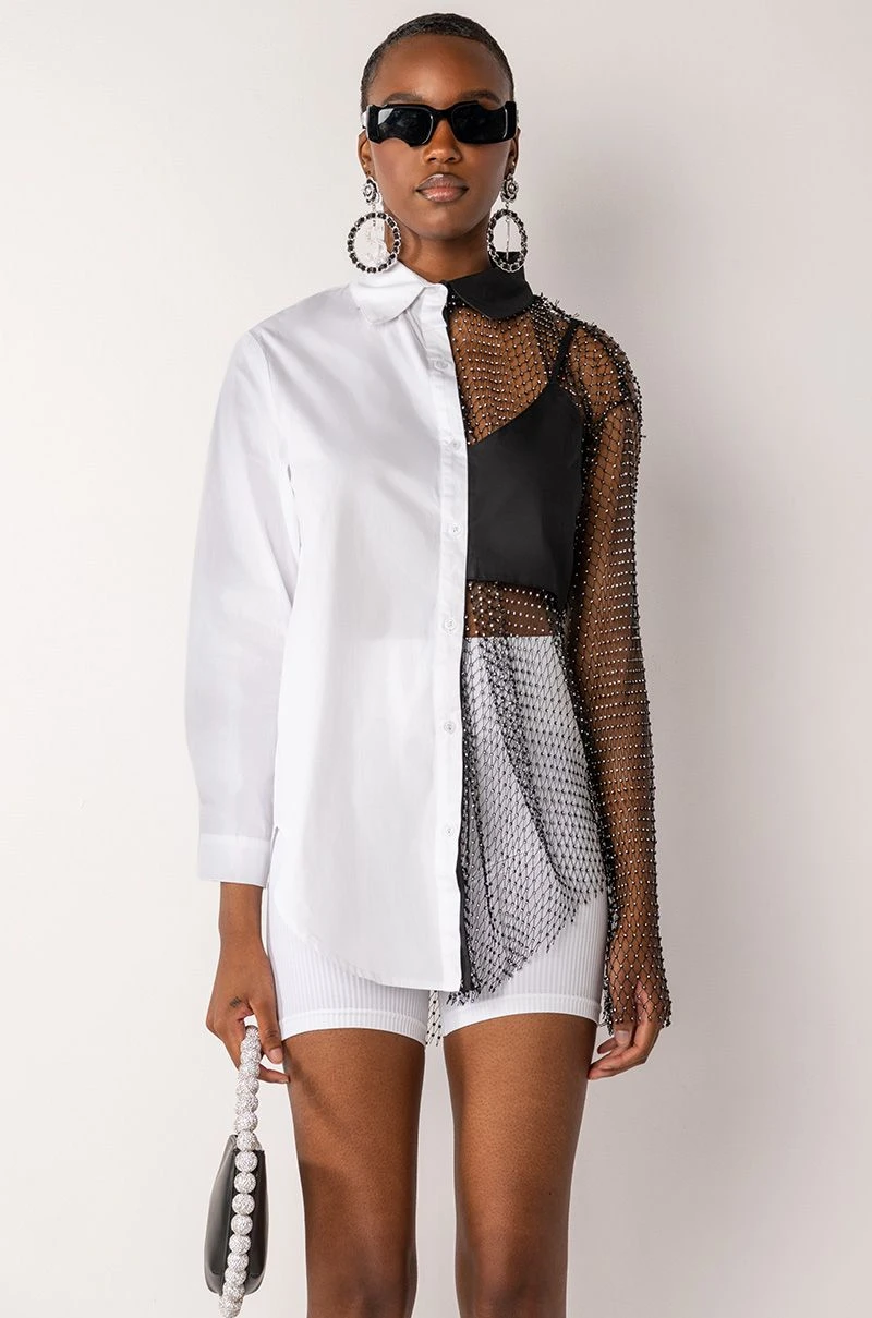 BITE ME HALF RHINESTONE TOP - Image 8