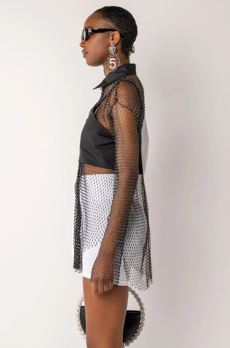 BITE ME HALF RHINESTONE TOP - Image 9