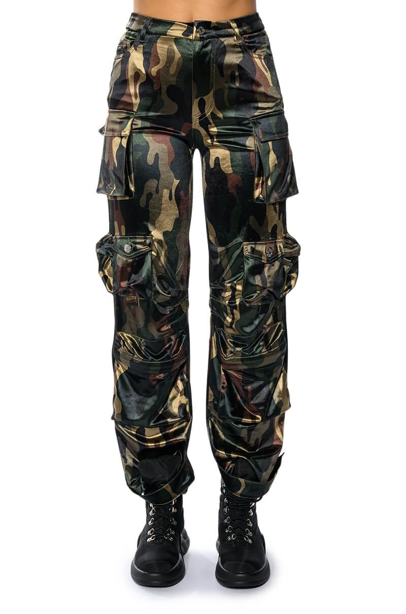 BONNE SOIREE CAMO CARGO PANTS - Image 4