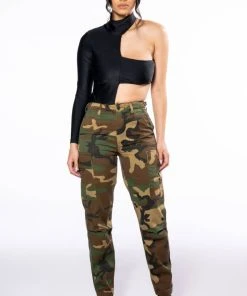 BREAK THE RULES STRAIGHT LEG CARGO PANT -AKIRA pant-shop break the rules straight leg cargo pant camo 7 7