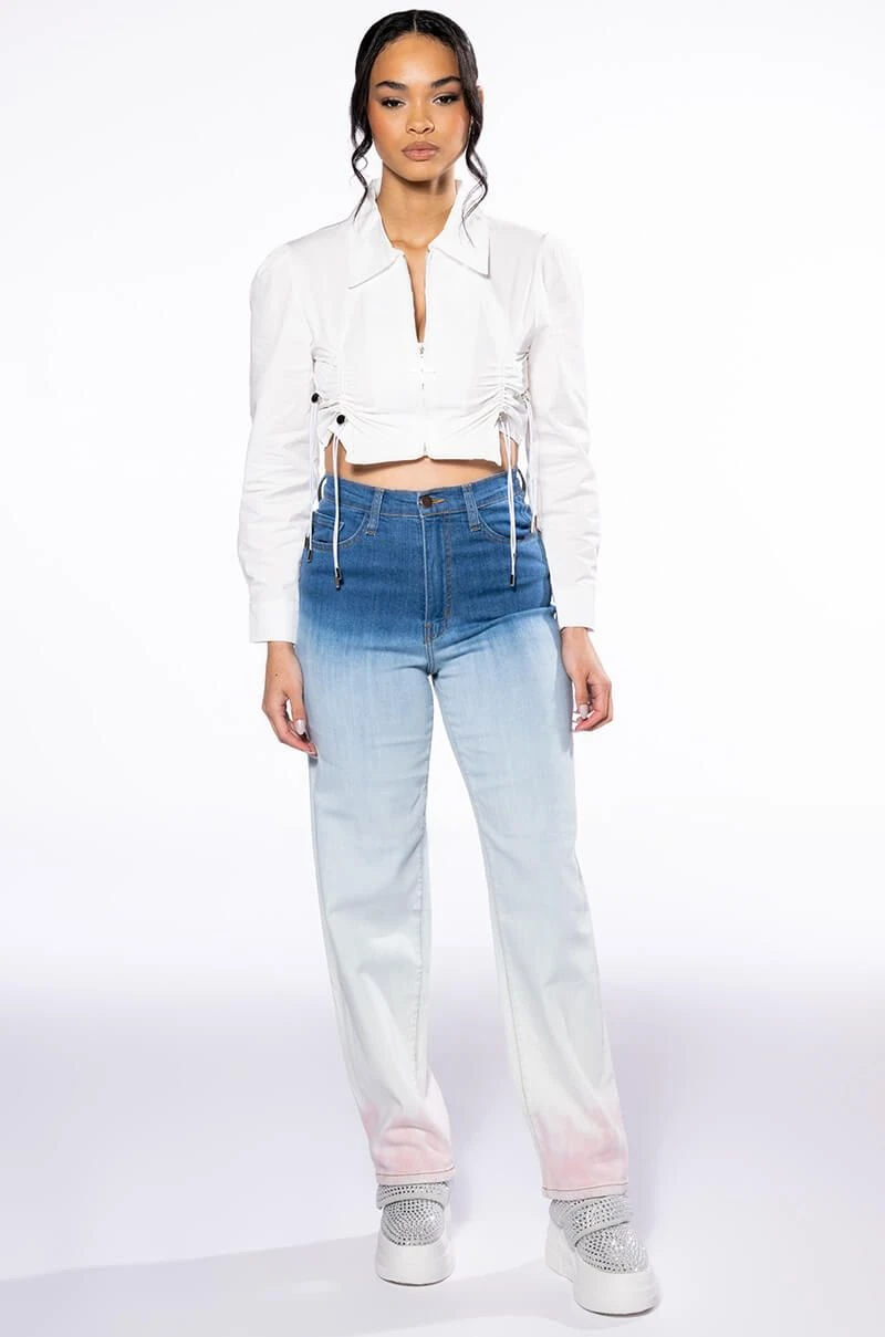 BROOKLYNNE OMBRE HIGH RISE JEANS 9 BROOKLYNNE OMBRE HIGH RISE JEANS - Image 7