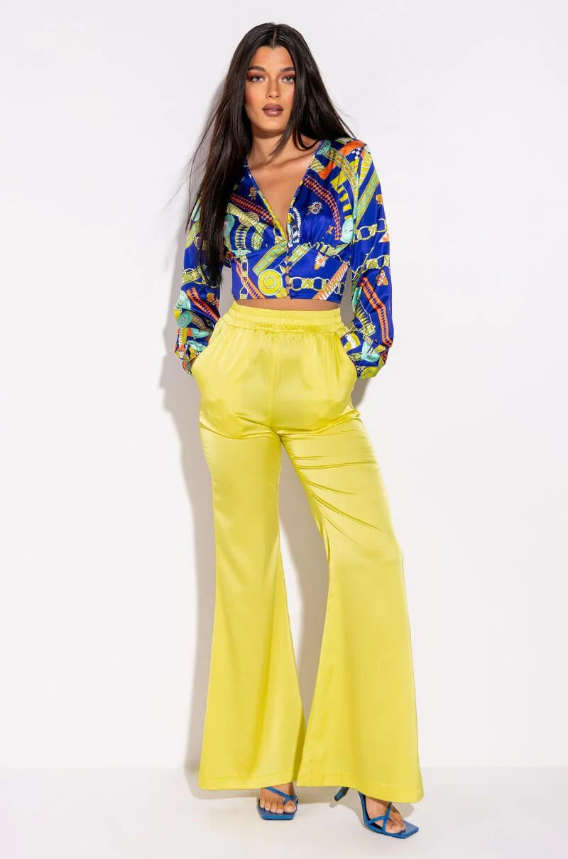 BRUNCH QUEEN DEEP V BUTTON UP BLOUSE - Image 2