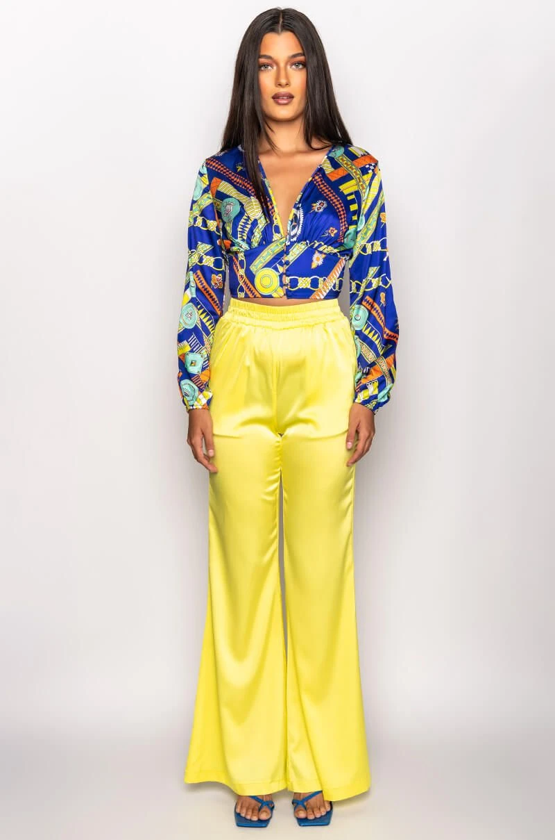 BRUNCH QUEEN DEEP V BUTTON UP BLOUSE - Image 7