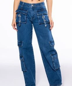 CALYPSO MID RISE WIDE LEG JEANS