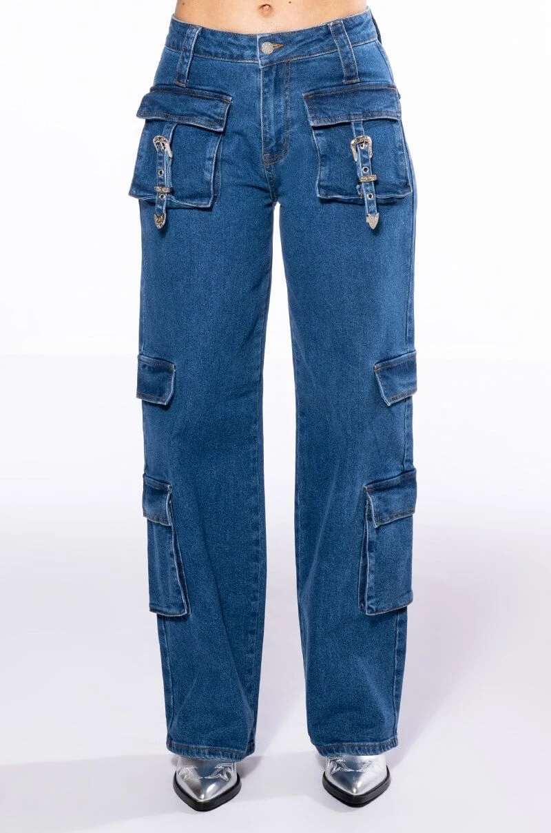 CALYPSO MID RISE WIDE LEG JEANS - Image 3