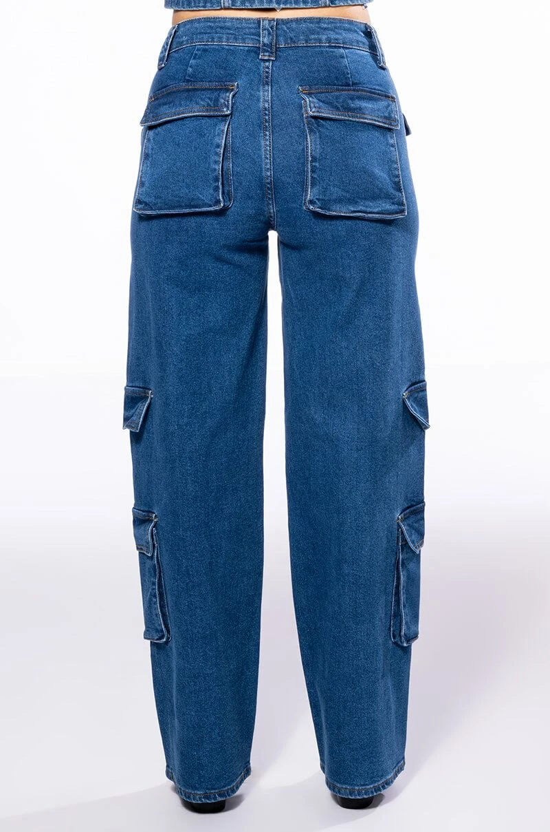 CALYPSO MID RISE WIDE LEG JEANS - Image 5