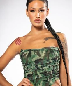 CAMO MESH CORSET