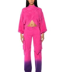 CANDY DREAMS RELAXED CARGO JEANS 12 CANDY DREAMS RELAXED CARGO JEANS -AKIRA pant-shop candy dreams relaxed cargo jeans pink multi 3 3