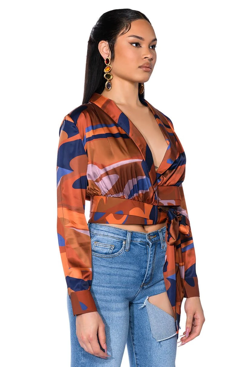 CASABLANCA SATIN PRINTED BLOUSE - Image 2