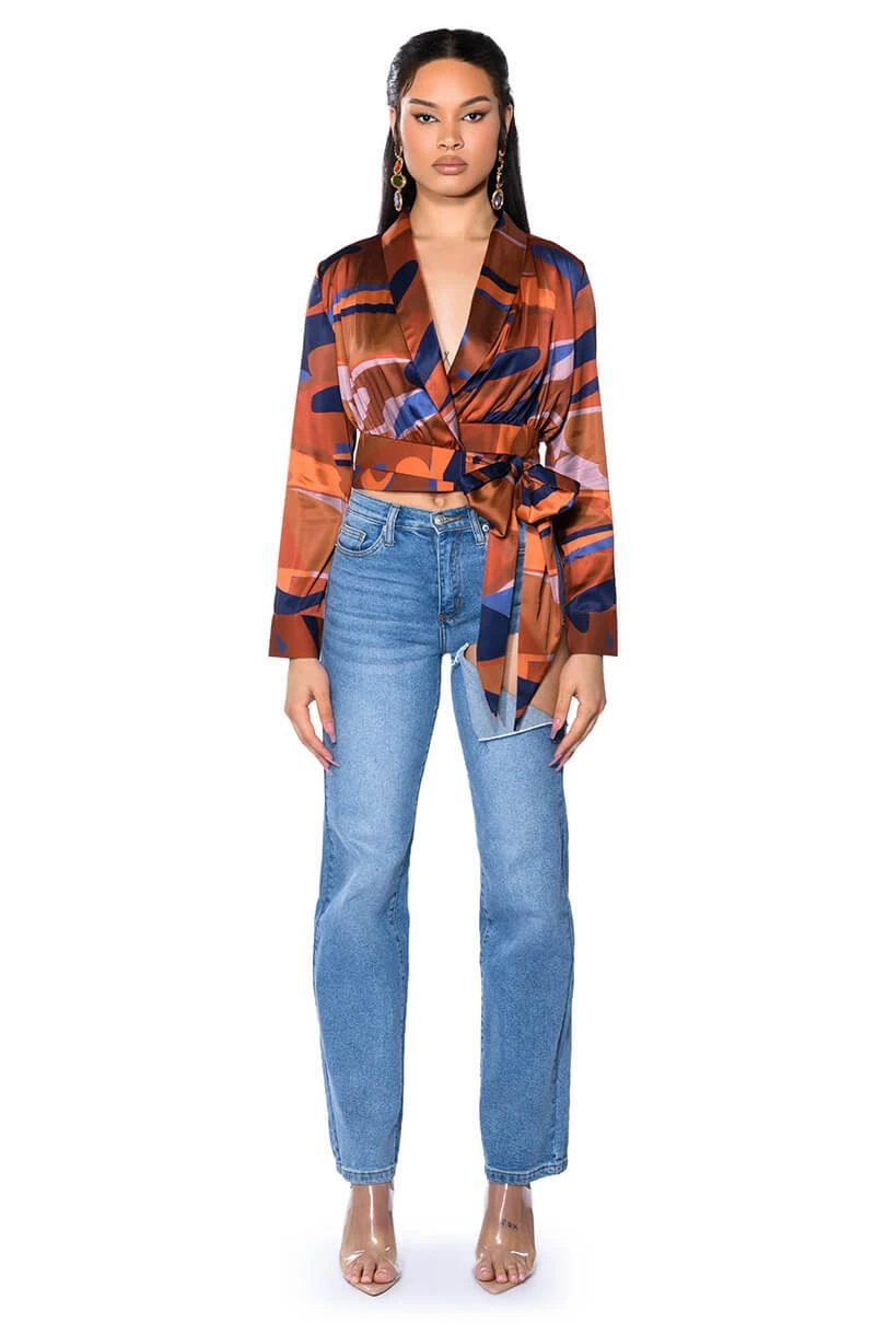 CASABLANCA SATIN PRINTED BLOUSE - Image 3