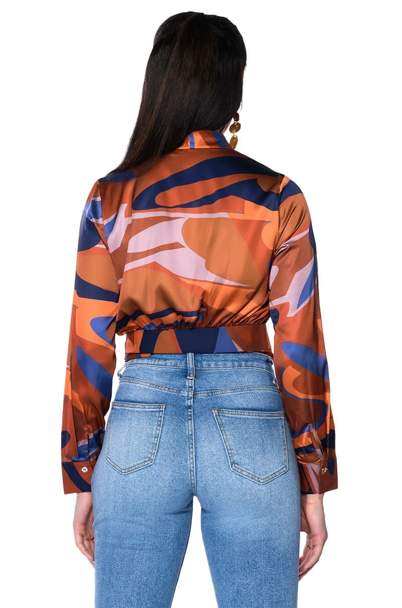 CASABLANCA SATIN PRINTED BLOUSE - Image 5