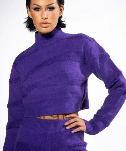 CHEYENNE CROPPED MOCK NECK SWEATER