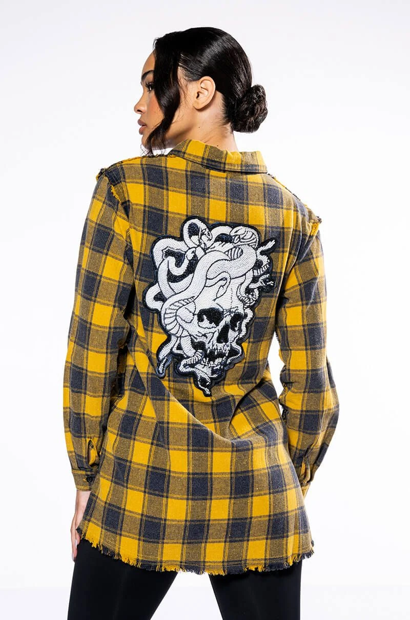 DARK FANTASY BUTTON DOWN FLANNEL 4 DARK FANTASY BUTTON DOWN FLANNEL - Image 2