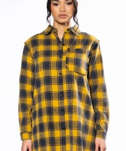 DARK FANTASY BUTTON DOWN FLANNEL 13 DARK FANTASY BUTTON DOWN FLANNEL -AKIRA pant-shop dark fantasy button down flannel yellow multi 4 4