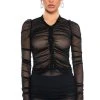 DASHING MESH TIGHT FITTED BUTTON DOWN 2 DASHING MESH TIGHT FITTED BUTTON DOWN -AKIRA pant-shop dashing mesh tight fitted button down black 1 1