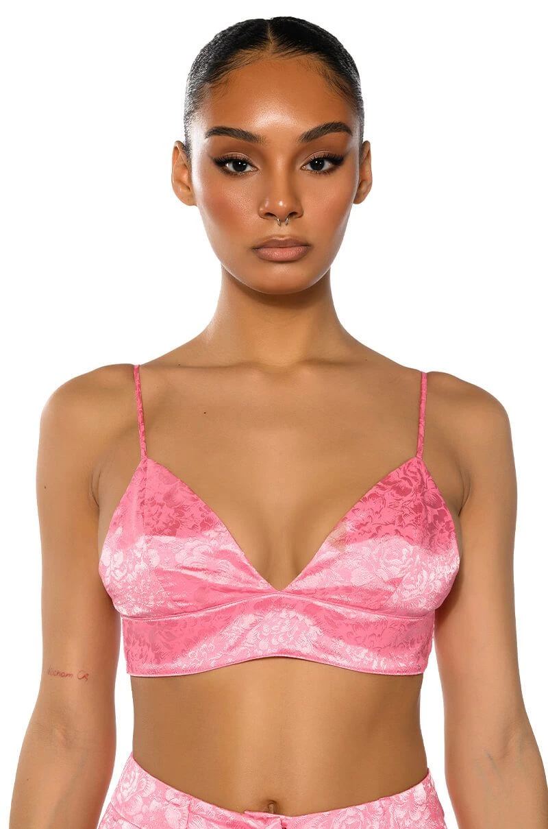 DAYDREAM SATIN FLORAL BRALETTE 3 DAYDREAM SATIN FLORAL BRALETTE