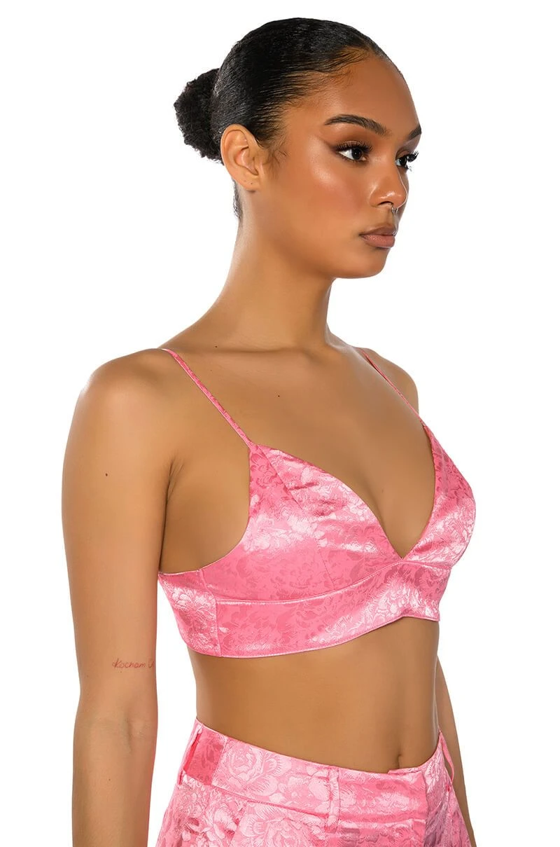 DAYDREAM SATIN FLORAL BRALETTE 4 DAYDREAM SATIN FLORAL BRALETTE - Image 2