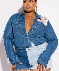 DEPENDS ON MY MOOD TWO TONE HIGH RISE FRAYED JEAN SHORTS -AKIRA pant-shop depends on my mood two tone high rise frayed jean shorts medium blue denim 6 6