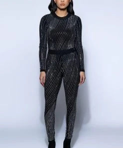 DIAMOND MESH BODYSUIT -AKIRA pant-shop diamond mesh bodysuit black 9 9