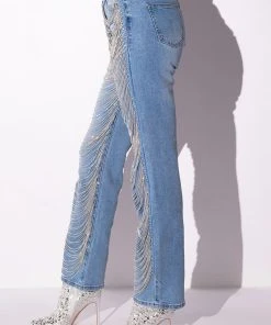 DIAMONDS ARE FOREVER STRAIGHT FIT JEANS 12 DIAMONDS ARE FOREVER STRAIGHT FIT JEANS -AKIRA pant-shop diamonds are forever straight fit jeans light blue 5 5