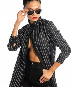 DRIPPIN RHINESTONE PINSTRIPE BUTTON UP 16 DRIPPIN RHINESTONE PINSTRIPE BUTTON UP -AKIRA pant-shop drippin rhinestone pinstripe button up black 2 2 c1