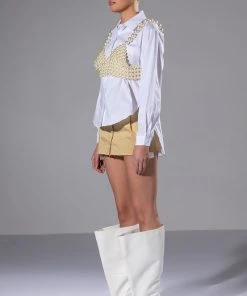EASY POPLIN EVERYDAY BLOUSE 12 EASY POPLIN EVERYDAY BLOUSE -AKIRA pant-shop easy poplin everyday blouse white 4 4 c1