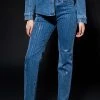 EFFORTLESS GLAM RHINESTONE STRIPE STRAIGHT LEG JEAN 2 EFFORTLESS GLAM RHINESTONE STRIPE STRAIGHT LEG JEAN -AKIRA pant-shop effortless glam rhinestone stripe wide leg jean blue 1 1