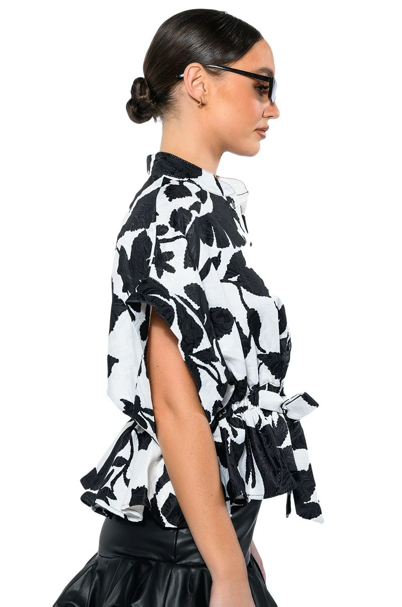 ELEGANZA TIE FRONT BLOUSE 6 ELEGANZA TIE FRONT BLOUSE - Image 4
