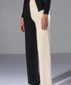ENVY ME COLORBLOCKED KNIT WIDE LEG PANT