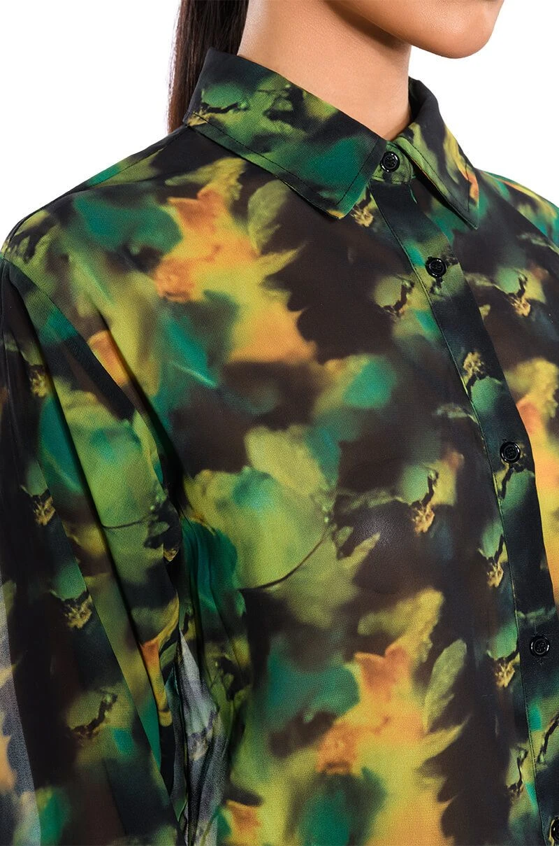 ESCAPE THE ORDINARY PRINTED BUTTON DOWN BLOUSE 10 ESCAPE THE ORDINARY PRINTED BUTTON DOWN BLOUSE - Image 8