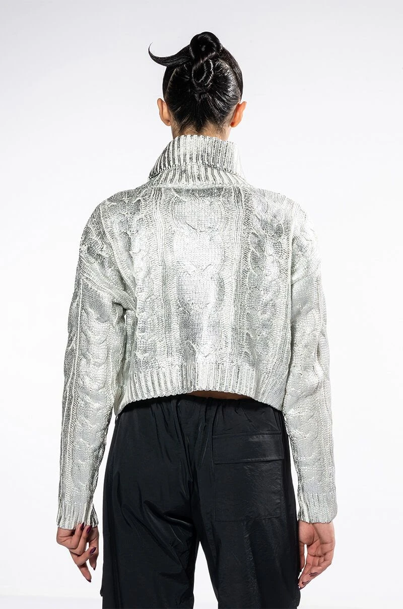 ESME SILVER METALLIC SWEATER 7 ESME SILVER METALLIC SWEATER - Image 5