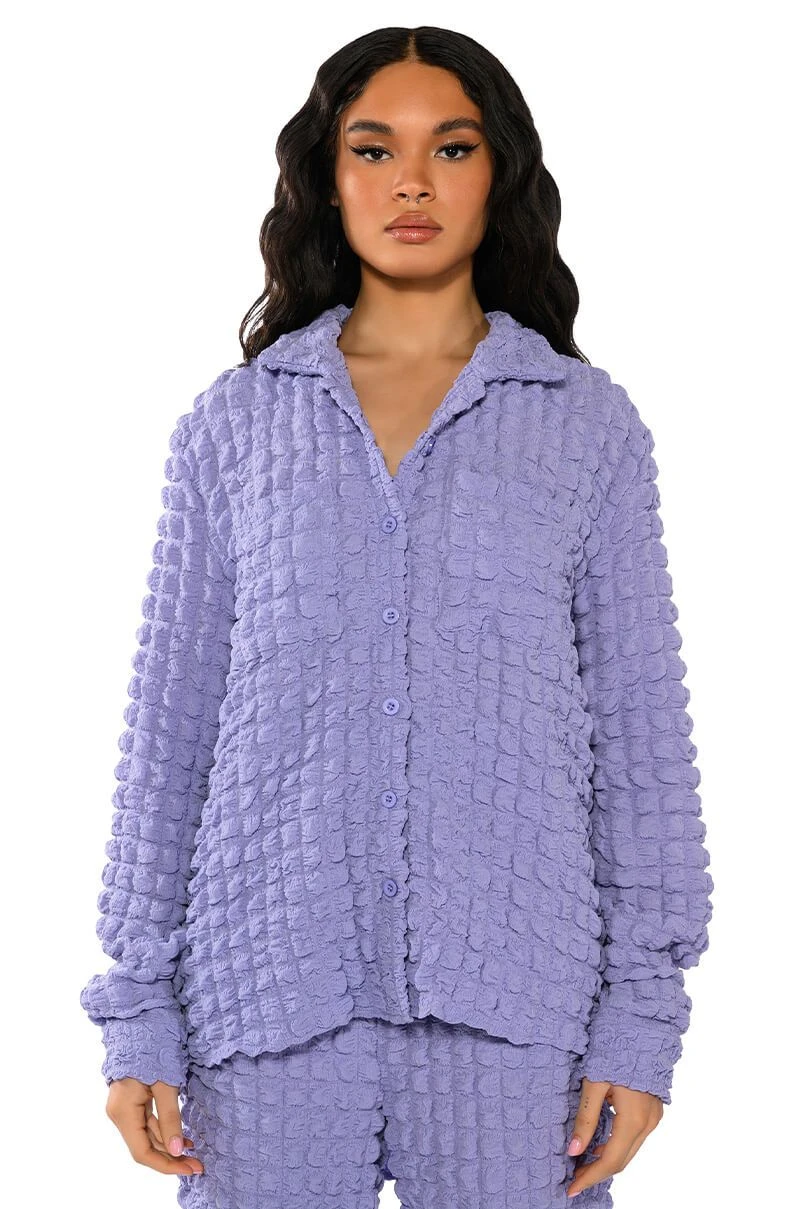 EXISTING LOUDLY TEXTURED BUTTON DOWN TOP - Image 2