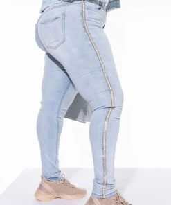 FLEX FIT EXTREME STRETCH HIGH WAIST PEARL SKINNY JEANS 18 FLEX FIT EXTREME STRETCH HIGH WAIST PEARL SKINNY JEANS -AKIRA pant-shop extreme stretch high waist pearl skinny jeans light blue denim 1 1 c1