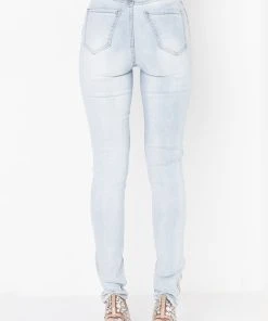 FLEX FIT EXTREME STRETCH HIGH WAIST PEARL SKINNY JEANS 16 FLEX FIT EXTREME STRETCH HIGH WAIST PEARL SKINNY JEANS -AKIRA pant-shop extreme stretch high waist pearl skinny jeans light blue denim 3 3