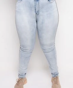 FLEX FIT EXTREME STRETCH HIGH WAIST PEARL SKINNY JEANS 21 FLEX FIT EXTREME STRETCH HIGH WAIST PEARL SKINNY JEANS -AKIRA pant-shop extreme stretch high waist pearl skinny jeans light blue denim 4 4 c1