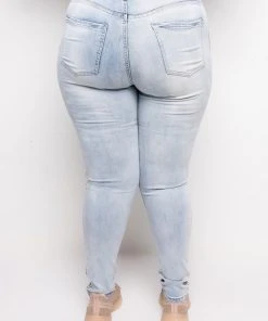 FLEX FIT EXTREME STRETCH HIGH WAIST PEARL SKINNY JEANS 23 FLEX FIT EXTREME STRETCH HIGH WAIST PEARL SKINNY JEANS -AKIRA pant-shop extreme stretch high waist pearl skinny jeans light blue denim 6 6 c1